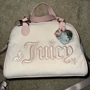 Juicy Couture Pink and White Satchel